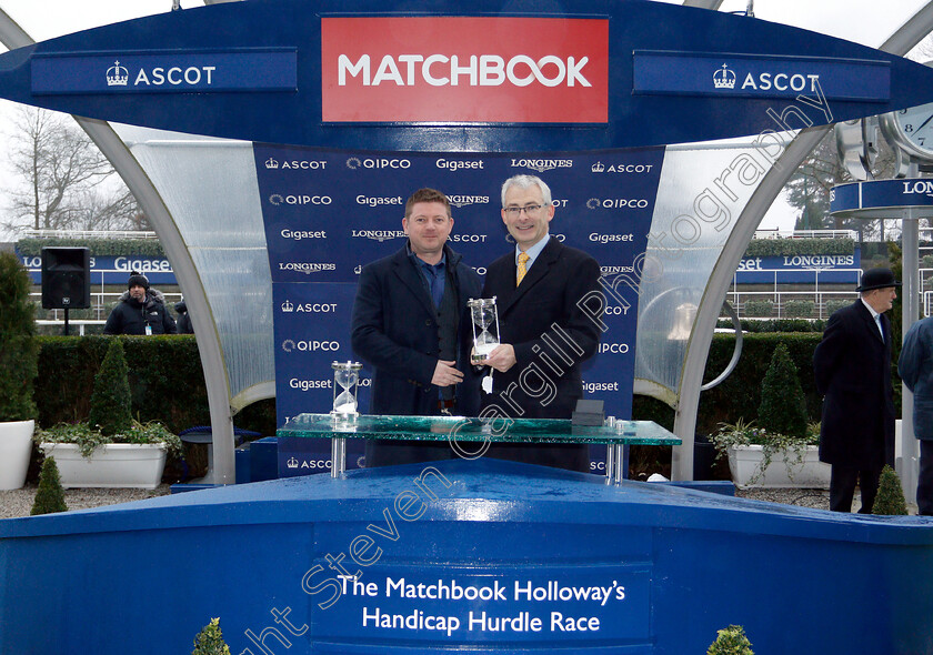 Ballymoy-0012 
 Presentation to Anthony Bromily for The Matchbook Holloway's Handicap Hurdle won by BALLYMOY
Ascot 19 Jan 2019 - Pic Steven Cargill / Racingfotos.com