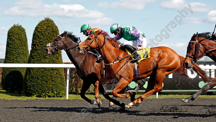 Royal-Birth-0004 
 ROYAL BIRTH (farside, Andrea Atzeni) beats LIHOU (nearside) in The Try New Super Boosts At Unibet Handicap
Kempton 5 Apr 2021 - Pic Steven Cargill / Racingfotos.com