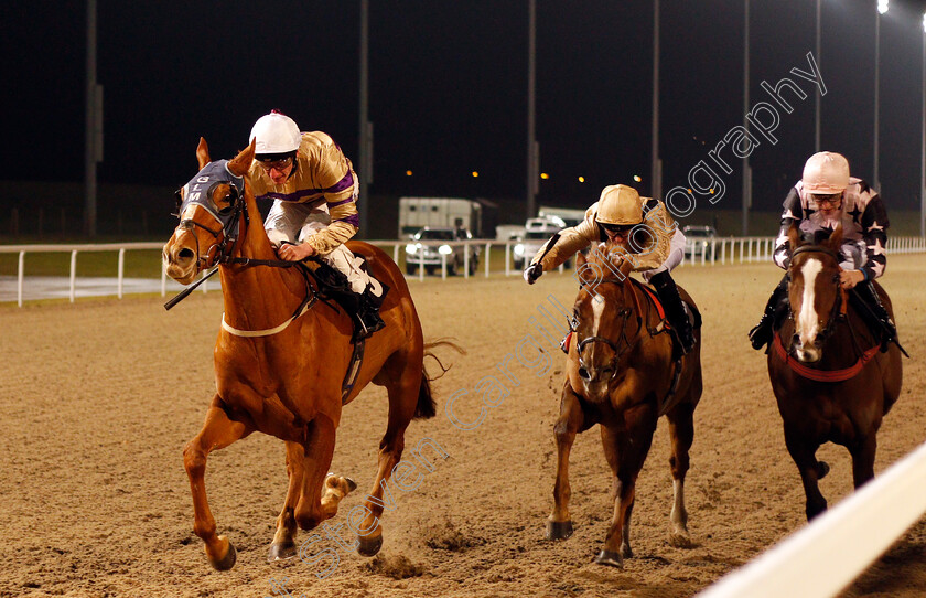 Mister-Chow-0002 
 MISTER CHOW (left, Adam Kirby) beats OLYMPIC LEGEND (centre) and BEATISA (right) in The bet toteWIN At betfred.com Handicap Chelmsford 1 Dec 2017 - Pic Steven Cargill / Racingfotos.com