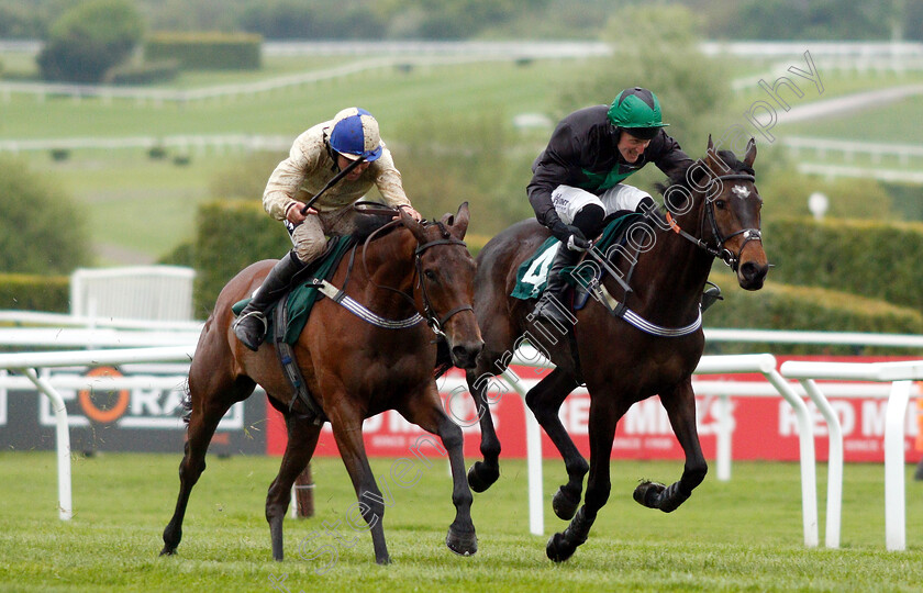 Hazel-Hill-0004 
 HAZEL HILL (left, Alex Edwards) beats CARYTO DES BROSSES (right) in The Timico Mixed Open Gold Cup Final Hunters Chase
Cheltenham 3 May 2019 - Pic Steven Cargill / Racingfotos.com