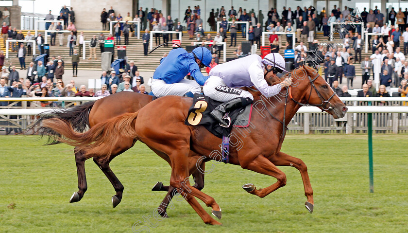 Mascat-0002 
 MASCAT (Harry Bentley) wins The Heath Court Hotel British EBF Maiden Stakes
Newmarket 26 Sep 2019 - Pic Steven Cargill / Racingfotos.com