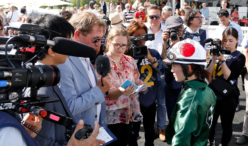 Nanako-Fujita-0006 
 Nanako Fujita after The Women Jockeys' World Cup 
Bro Park, Sweden 30 Jun 2019 - Pic Steven Cargill / Racingfotos.com