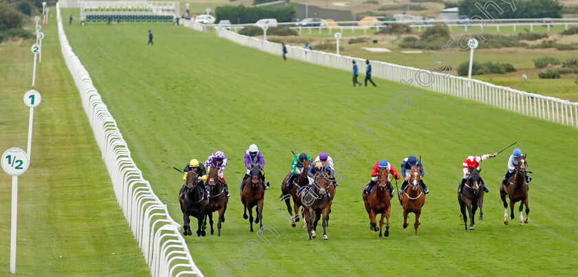 Alcazan-0007 
 ALCAZAN (left, William Carson) wins The Moulton Nurseries Fillies Handicap
Yarmouth 19 Sep 2023 - Pic Steven Cargill / Racingfotos.com