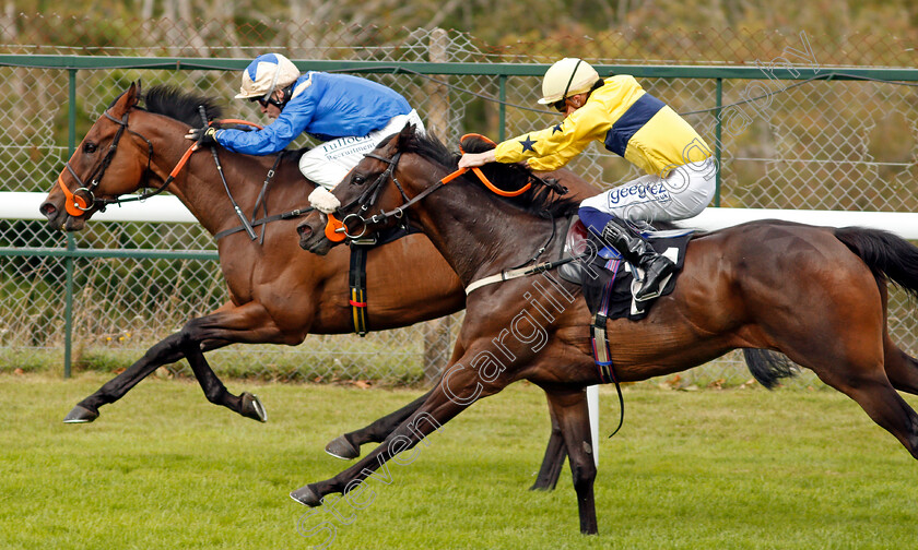 Sir-Titan-0008 
 SIR TITAN (Cieren Fallon) beats LATENT HEAT (right) in The Ladbrokes Best Odds Guaranteed Handicap
Goodwood 28 Aug 2020 - Pic Steven Cargill / Racingfotos.com