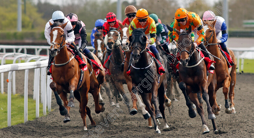 Cemhaan-0007 
 CEMHAAN (left, Neil Callan) leads KILLYBEGS WARRIOR (right) and OLD PECULIER (centre) on his way to winning The Virgin Bet Every Saturday Money Back Roseberry Handicap
Kempton 6 Apr 2024 - Pic Steven Cargill / Racingfotos.com