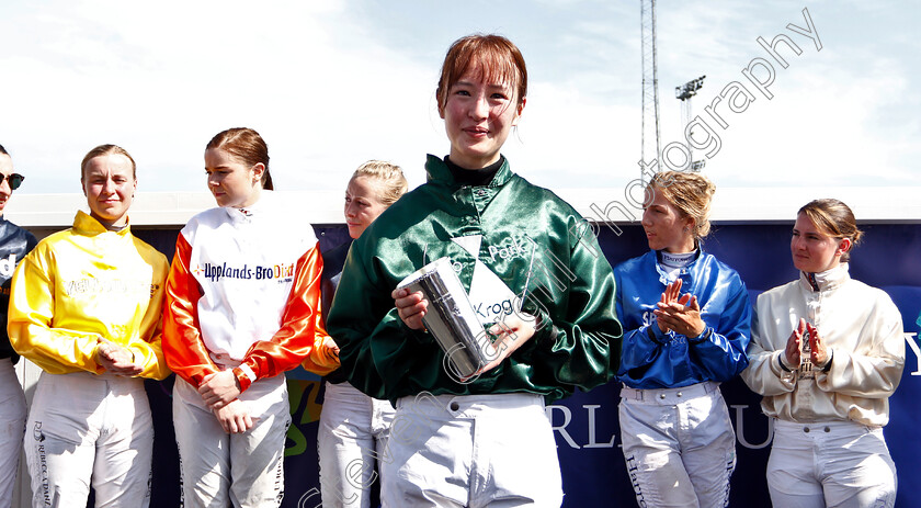 Nanako-Fujita-0007 
 Nanako Fujita after The Women Jockeys' World Cup 
Bro Park, Sweden 30 Jun 2019 - Pic Steven Cargill / Racingfotos.com