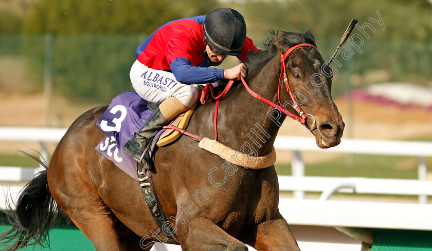 Alnashaas-0004 
 ALNASHAAS (Shane Foley) wins The STC International Jockeys Challenge Round 1
King Abdulaziz RaceCourse, Riyadh, Saudi Arabia 25 Feb 2022 - Pic Steven Cargill / Racingfotos.com