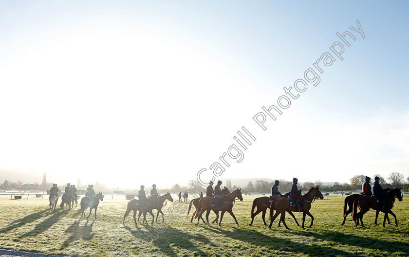 Cheltenham-0003 
 Horses trained by Gordon Elliott exercising on the eve of the Cheltenham Festival
Cheltenham 14 Mar 2022 - Pic Steven Cargill / Racingfotos.com