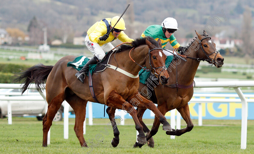 Lostintranslation-0005 
 LOSTINTRANSLATION (left, Robbie Power) beats DEFI DU SEUIL (right) in The BetBright Dipper Novices Chase
Cheltenham 1 Jan 2019 - Pic Steven Cargill / Racingfotos.com