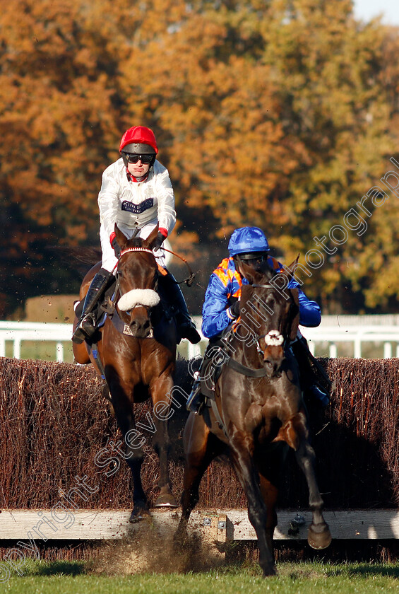 Chianti-Classico-0003 
 CHIANTI CLASSICO (left, David Bass) beats SCRUM DIDDLY (right) in The Royal Ascot Racing Club Novices Limited Handicap Chase
Ascot 25 Nov 2023 - Pic Steven Cargill / Racingfotos.com