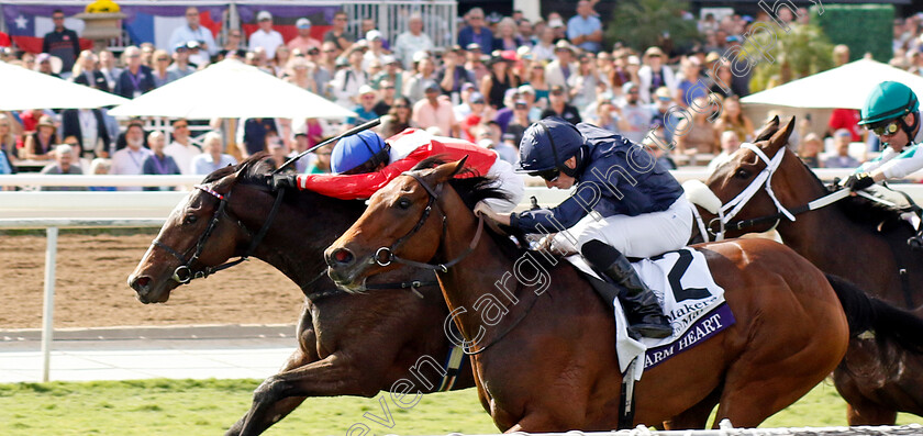 Inspiral-0003 
 INSPIRAL (Frankie Dettori) beats WARM HEART (right) in The Breeders' Cup Filly & Mare Turf
Santa Anita 4 Nov 2023 - Pic Steven Cargill / Racingfotos.com