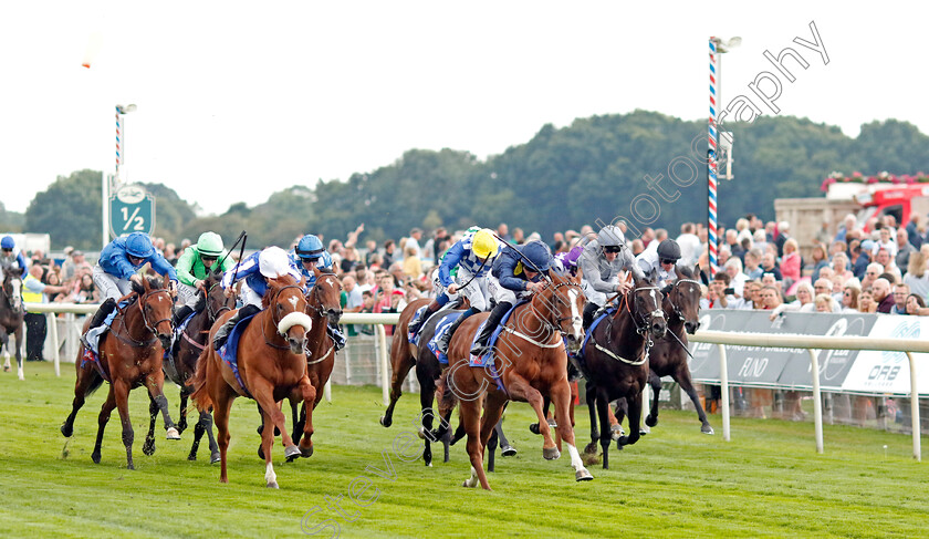 Swingalong-0002 
 SWINGALONG (Clifford Lee) beats QUEEN ME (left) in The Sky Bet Lowther Stakes
York 18 Aug 2022 - Pic Steven Cargill / Racingfotos.com