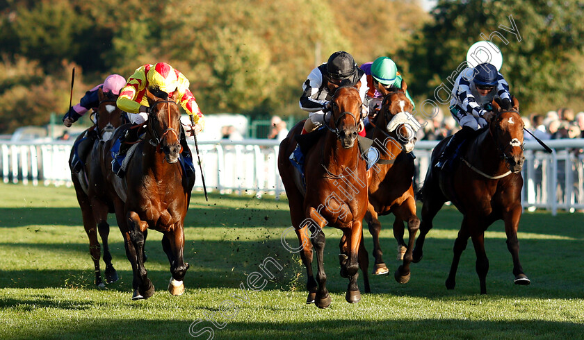 Helvetian-0002 
 HELVETIAN (centre, Andrea Atzeni) beats LOUIE DE PALMA (left) in The Weatherbys General Stud Book Handicap
Salisbury 3 Oct 2018 - Pic Steven Cargill / Racingfotos.com