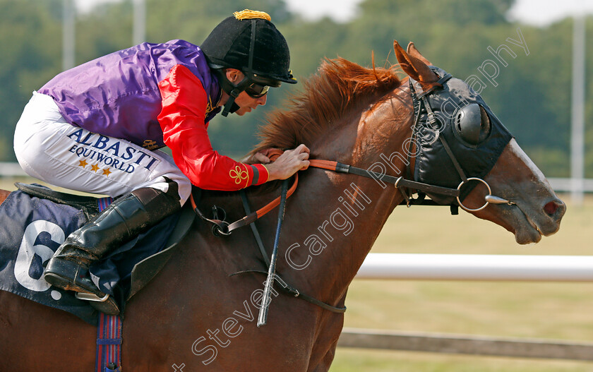 Vindicate-0010 
 VINDICATE (Ryan Moore) wins The Free Tips Daily On attheraces.com Handicap
Wolverhampton 11 Aug 2020 - Pic Steven Cargill / Racingfotos.com