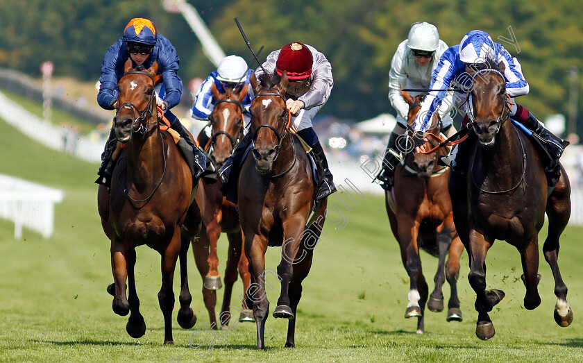 Al-Anoud-0003 
 AL ANOUD (centre, Hector Crouch) beats POWER OF DESTINY (right) and WARDA JAMILA (left) in The British Stallion Studs EBF Fillies Handicap
Goodwood 31 Jul 2024 - Pic Steven Cargill / Racingfotos.com