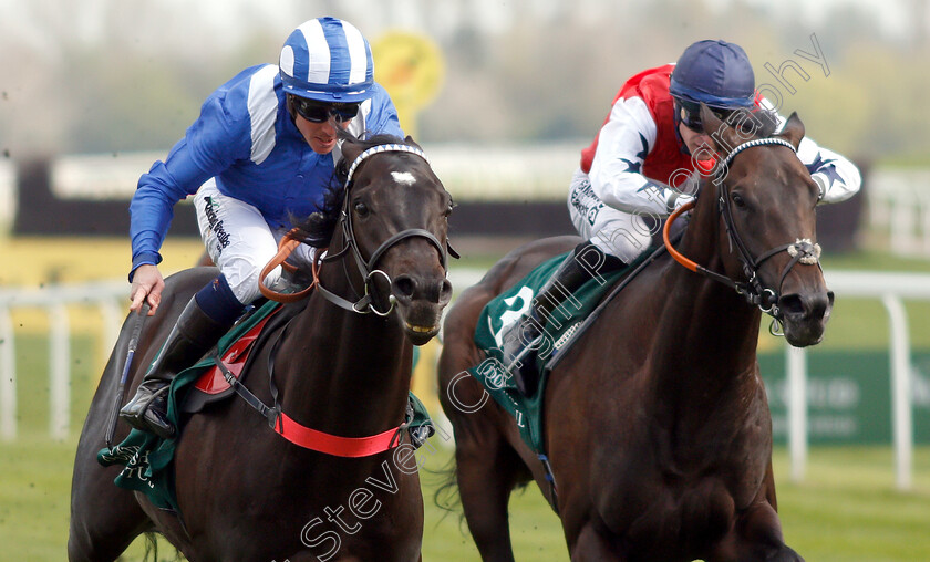 Mohaather-0007 
 MOHAATHER (left, Jim Crowley) beats GREAT SCOT (right) in The Watership Down Stud Greenham Stakes
Newbury 13 Apr 2019 - Pic Steven Cargill / Racingfotos.com