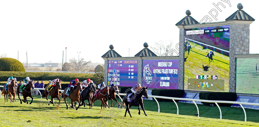 Meditate-0006 
 MEDITATE (Ryan Moore) wins The Breeders' Cup Juvenile Fillies Turf
Breeders Cup Meeting, Keeneland USA, 4 Nov 2022 - Pic Steven Cargill / Racingfotos.com