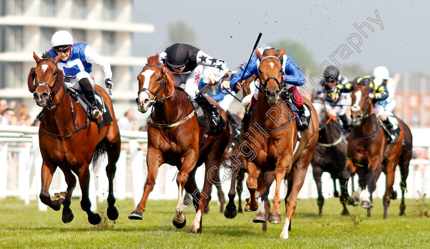 Taqdeer-0002 
 TAQDEER (right, Frankie Dettori) beats KEYSER SOZE (centre) and HUMBERT (left) in The Elite Racing Club Supporting Greatwood Spring Cup Newbury 21 Apr 2018 - Pic Steven Cargill / Racingfotos.com