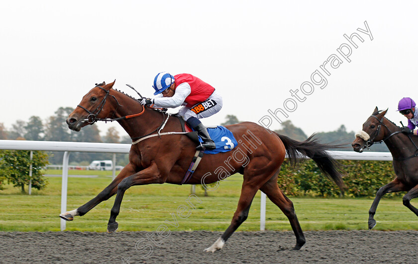 Knockout-Blow-0002 
 KNOCKOUT BLOW (Silvestre De Sousa) wins The Better Odds With Matchbook Novice Auction Stakes Kempton 25 Sep 2017 - Pic Steven Cargill / Racingfotos.com