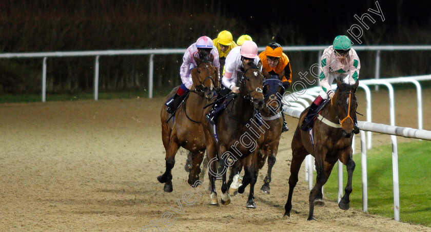 Given-Choice-0001 
 GIVEN CHOICE (Jack Mitchell) in 2nd place behind DREAM MAGIC (right) on her way to winning The Betway Live Casino Handicap
Wolverhampton 7 Jan 2019 - Pic Steven Cargill / Racingfotos.com