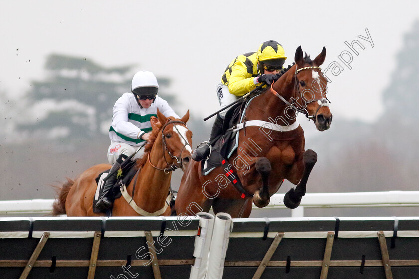 Lulamba-0001 
 LULAMBA (Nico de Boinville) wins The Betmgm Juvenile Hurdle
Ascot 18 Jan 2025 - Pic Steven Cargill / Racingfotos.com