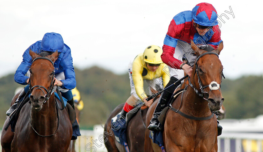 Powerful-Breeze-0007 
 POWERFUL BREEZE (right, James Doyle) beats ALPEN ROSE (left) in The William Hill May Hill Stakes
Doncaster 12 Sep 2019 - Pic Steven Cargill / Racingfotos.com