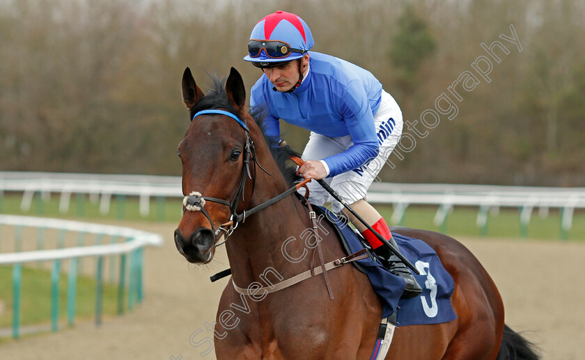 Makram-0002 
 MAKRAM (Andrea Atzeni) before The Bombardier British Hopped Amber Beer Novice Stakes
Lingfield 14 Feb 2020 - Pic Steven Cargill / Racingfotos.com