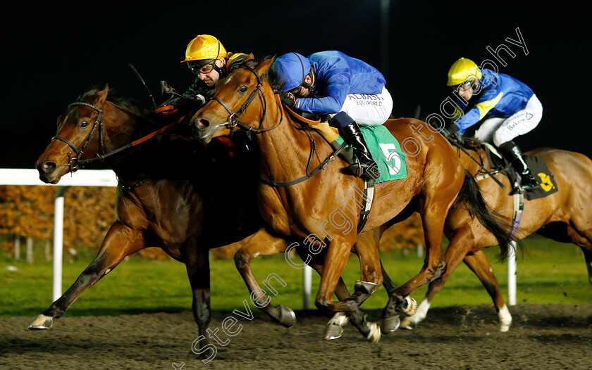 Whelans-Way-0001 
 WHELANS WAY (left, Robert Winston) beats OPEN SEA (right) in The Close Brothers Business Finance Nursery
Kempton 21 Nov 2018 - Pic Steven Cargill / Racingfotos.com