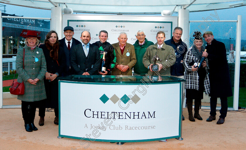 Strong-Glance-0006 
 Presentation to Fergal O'Brien, Alain Cawley and owners for The Jockey Club Ownership Syndicate Standard Open National Hunt Flat Race won by STRONG GLANCE
Cheltenham 27 Oct 2018 - Pic Steven Cargill / Racingfotos.com