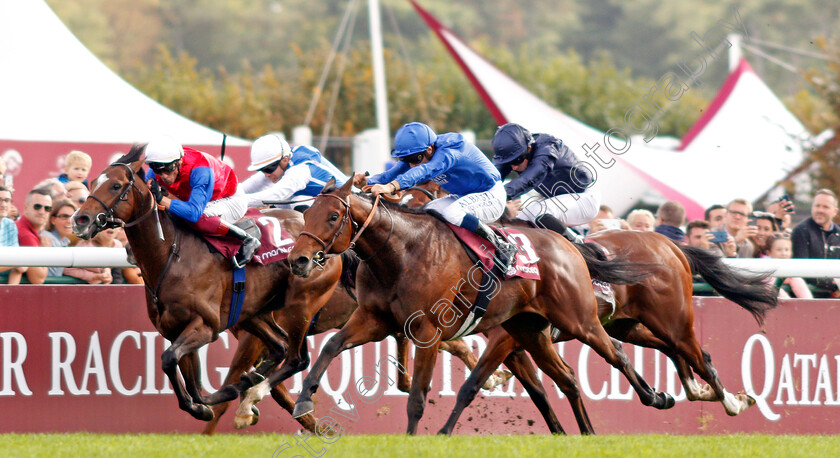 Victor-Ludorum-0003 
 VICTOR LUDORUM (Mickael Barzalona) beats ALSON (left) in The Qatar Prix Jean-Luc Lagadere
Longchamp 6 Oct 2019 - Pic Steven Cargill / Racingfotos.com