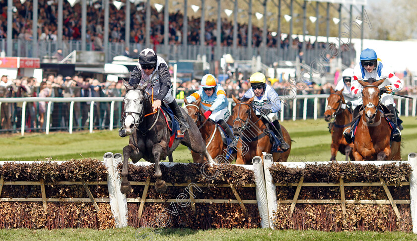 Irish-Point-0003 
 IRISH POINT (Davy Russell) wins The Turners Mersey Novices Hurdle
Aintree 15 Apr 2023 - Pic Steven Cargill / Racingfotos.com