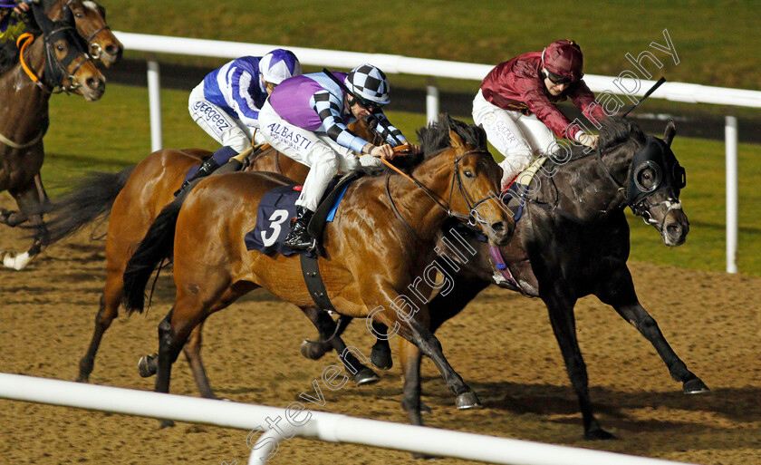 Illuminated-0003 
 ILLUMINATED (left, Jack Mitchell) beats GOVERNMENT (right) in The Coral Proud To Support British Racing Handicap
Wolverhampton 11 Mar 2022 - Pic Steven Cargill / Racingfotos.com