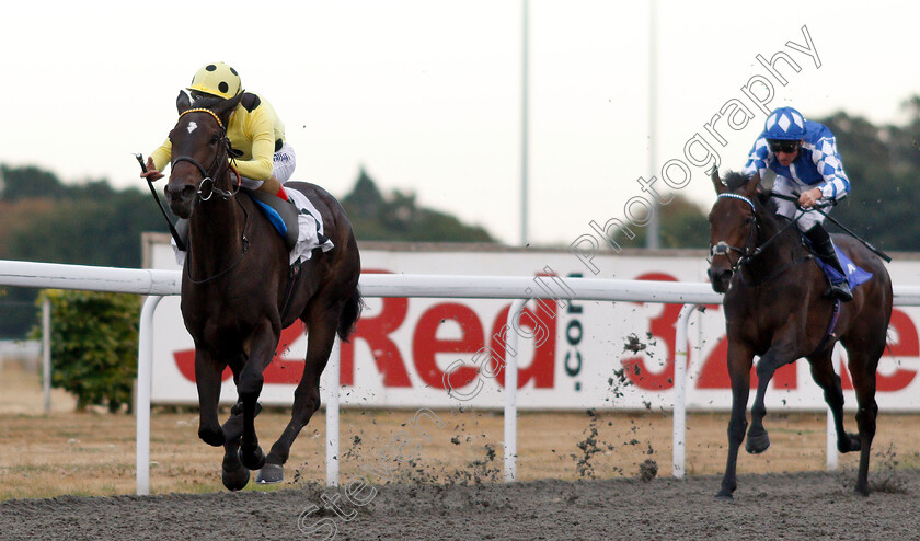 Elasia-0004 
 ELASIA (Andrea Atzeni) wins The 32Red Fillies Novice Stakes
Kempton 8 Aug 2018 - Pic Steven Cargill / Racingfotos.com