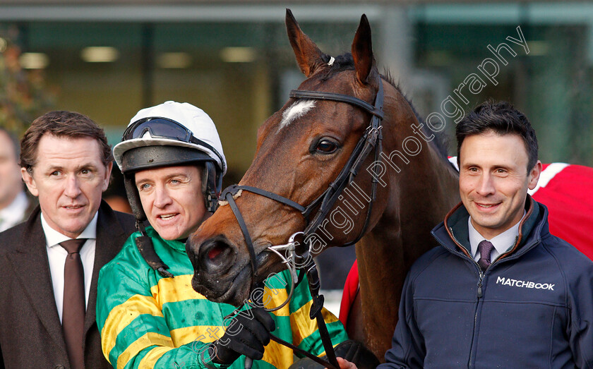 Defi-Du-Seuil-0013 
 DEFI DU SEUIL (Barry Geraghty) with A P McCoy after The Matchbook Clarence House Chase
Ascot 18 Jan 2020 - Pic Steven Cargill / Racingfotos.com