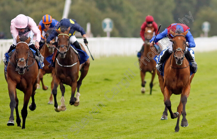 Content-0006 
 CONTENT (right, Ryan Moore) beats EMILY UPJOHN (left) in The Pertemps Network Yorkshire Oaks
York 22 Aug 2024 - Pic Steven Cargill / Racingfotos.com