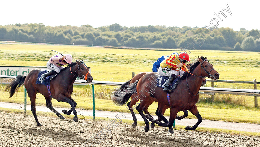 Rovaniemi-0003 
 ROVANIEMI (Jamie Spencer) beats AYR HARBOUR (left) in The Read Silvestre De Sousa's Exclusive Blog starsportsbet.co.uk EBF Novice Stakes
Lingfield 3 Oct 2019 - Pic Steven Cargill / Racingfotos.com