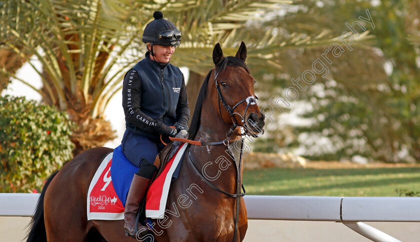 Enemy-0003 
 ENEMY training for The Red Sea Turf Handicap
King Abdulaziz Racecourse, Saudi Arabia 20 Feb 2024 - Pic Steven Cargill / Racingfotos.com