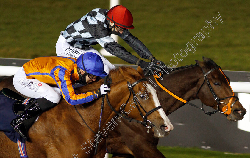 Guroor-0005 
 GUROOR (left, Stefano Cherchi) beats FAIR STAR (right) in The Play 4 To Win At Betway Handicap
Wolverhampton 24 Nov 2020 - Pic Steven Cargill / Racingfotos.com