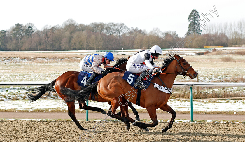 Gurkha-Girl-0004 
 GURKHA GIRL (Ryan Moore) wins The Play Ladbrokes 5-A-Side On Football Fillies Novice Stakes
Lingfield 13 Feb 2021 - Pic Steven Cargill / Racingfotos.com