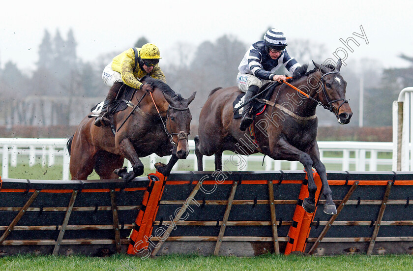 Skytastic-0002 
 SKYTASTIC (right, Charlie Deutsch) beats SCARFACE (left) in The Join Kim Bailey Racing Novices Hurdle
Ascot 19 Feb 2022 - Pic Steven Cargill / Racingfotos.com