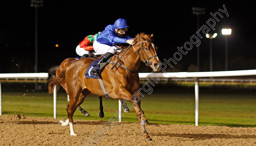 Silent-Escape-0003 
 SILENT ESCAPE (Hector Crouch) wins The Bombardier British Hopped Amber Beer Novice Stakes
Wolverhampton 24 Nov 2020 - Pic Steven Cargill / Racingfotos.com