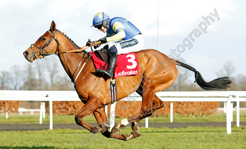 Tripoli-Flyer-0007 
 TRIPOLI FLYER (Jonathan Burke) wins The Ladbrokes Dovecote Novices Hurdle
Kempton 22 Feb 2025 - Pic Steven Cargill / Racingfotos.com