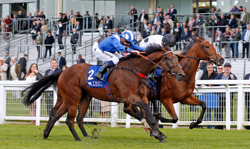 Mukalal-0002 
 MUKALAL (nearside, Jim Crowley) beats TRIBUTE ACT (farside) in The Troy Asset Management Handicap Ascot 6 Oct 2017 - Pic Steven Cargill / Racingfotos.com