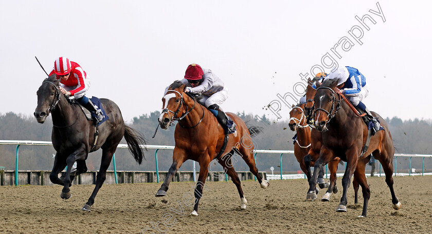 Watch-My-Tracer-0001 
 WATCH MY TRACER (left, Callum Shepherd) beats ORNE (centre) and QUEEN OF ZAFEEN (right) in The Betmgm Spring Cup Stakes
Lingfield 7 Mar 2024 - Pic Steven Cargill / Racingfotos.com