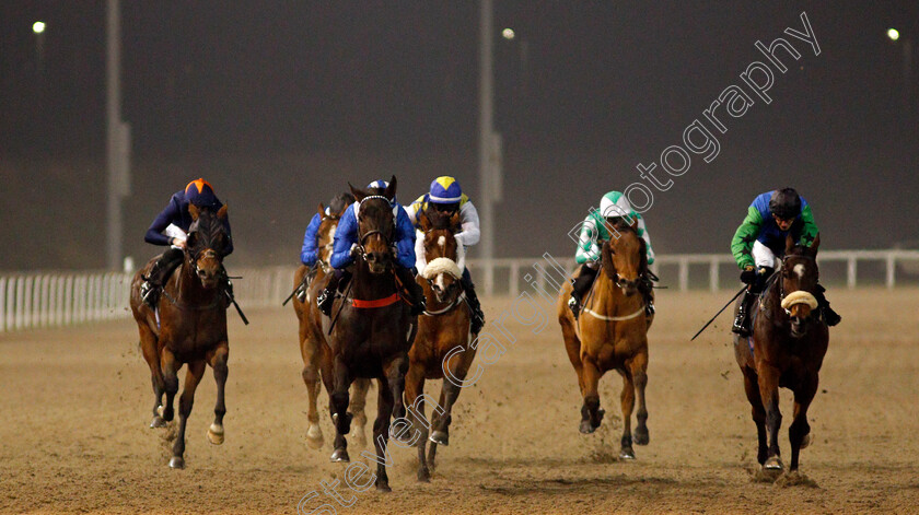 Ghalyoon-0001 
 GHALYOON (2nd left, Jim Crowley) beats MOHAREB (right) in The CCR Supports Safer Gambling Week Handicap
Chelmsford 26 Nov 2020 - Pic Steven Cargill / Racingfotos.com