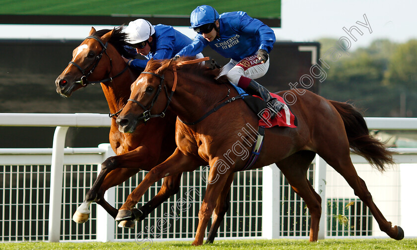 Native-Tribe-0003 
 NATIVE TRIBE (left, William Buick) beats DUBAI MIRAGE (right) in The Slug And Lettuce 2-4-1 Tanqueray Thursdays EBF Maiden Stakes
Sandown 8 Aug 2019 - Pic Steven Cargill / Racingfotos.com