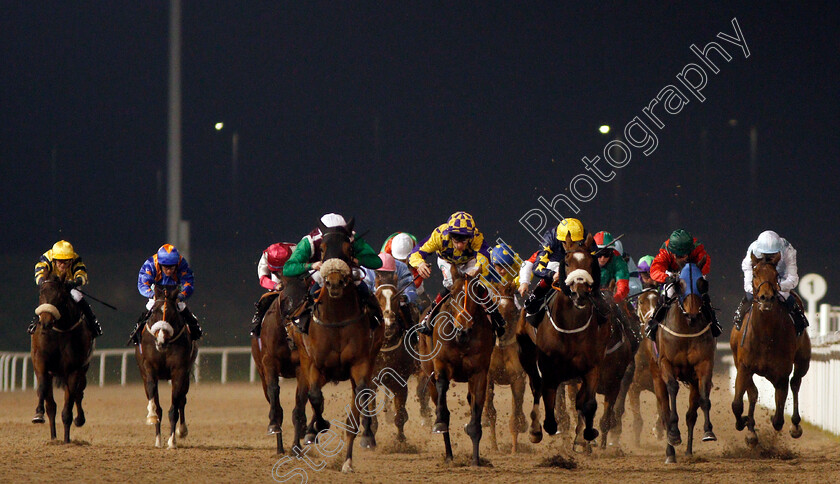 Swiss-Cheer-0001 
 SWISS CHEER (3rd left, Rob Hornby) beats SQUELCH (centre) and COLONEL SLADE (3rd right) in The Bet toteswinger At totesport.com Handicap
Chelmsford 19 Nov 2019 - Pic Steven Cargill / Racingfotos.com