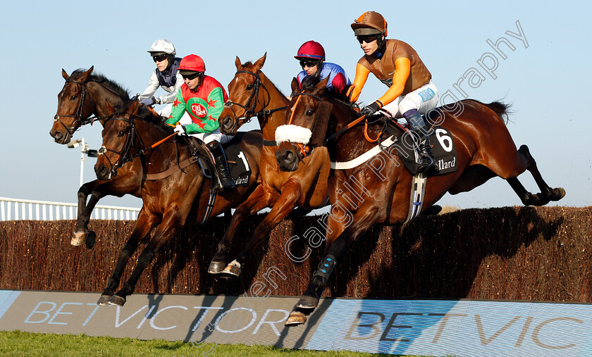 Theatre-Territory-0003 
 R to L; THEATRE TERRITORY (right, Sam Waley-Cohen) THE WORLDS END (2nd right) MINELLA AWARDS (2nd left) BRYNMAWR (left)
Cheltenham 17 Nov 2018 - Pic Steven Cargill / Racingfotos.com