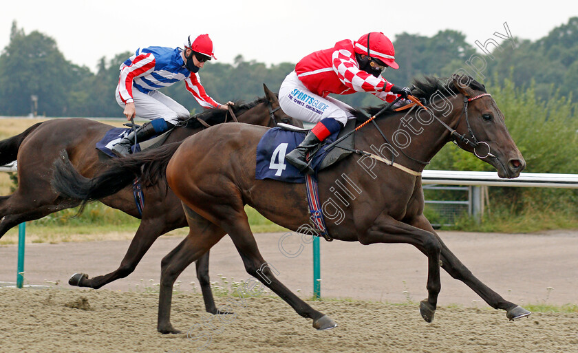 Laurentia-0004 
 LAURENTIA (Sophie Ralston) wins The Betway Classified Stakes
Lingfield 14 Aug 2020 - Pic Steven Cargill / Racingfotos.com