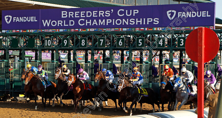 Forte-0008 
 FORTE (4, Irad Ortiz) breaks with the field on his way to winning The Breeders' Cup Juvenile
Breeders Cup Meeting, Keeneland USA, 4 Nov 2022 - Pic Steven Cargill / Racingfotos.com